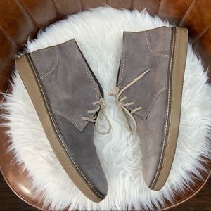 Johnston & Murphy Men's Taupe Tan Suede Leather Chukka Boots Shoes Size 9.5